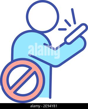 Stop mindless phone scrolling RGB color icon Stock Vector