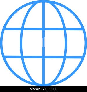 World Wide Web Vector Icon. Vector Line Logo illustration. Browser symbol . Stock Vector