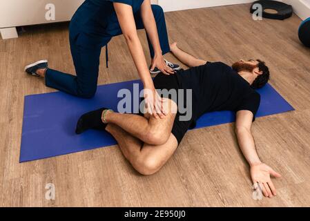 Relass Man Stock photo of relax man receiving massage by physiotherapist ...