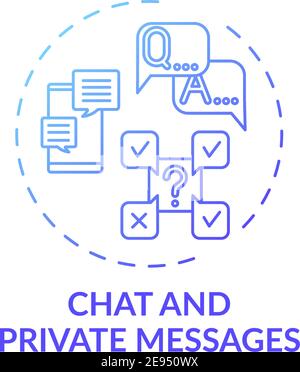 Chat and private messages concept icon Stock Vector