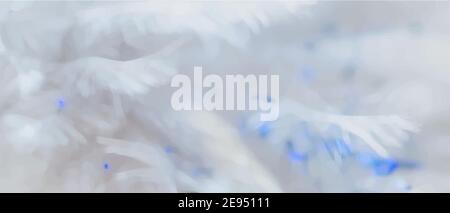 White watercolor winter vector background. Abstract brush strokes Stock Vector