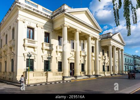 Jose Marti public library located in the Leoncio Vidal Park in Santa Clara, Cuba. This area is a National Monument Stock Photo