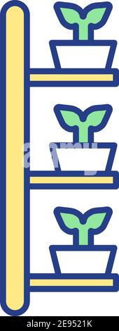 Vertical garden RGB color icon Stock Vector