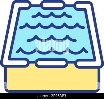 Artificial pond RGB color icon Stock Vector