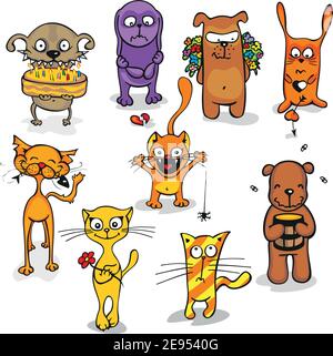 Funny animals (1) Stock Vector