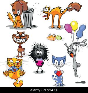 Funny animals (2) Stock Vector
