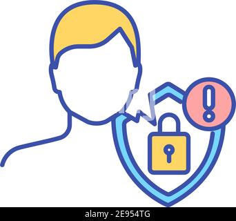 Privacy concern RGB color icon Stock Vector
