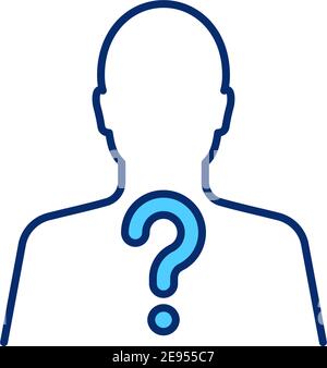 Anonymous person RGB color icon Stock Vector