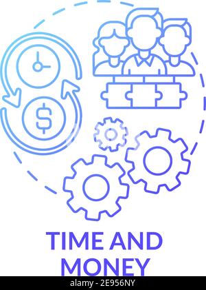 Time and money concept icon Stock Vector
