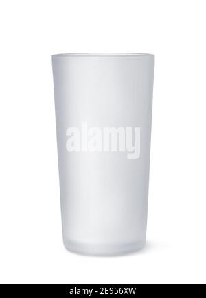 Front view of matte highball glass isolated on white Stock Photo