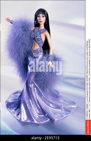 © ABACA. 23458-1. Los Angeles-CA-USA, 02/2001. World Famous toy maker and Barbie creator Mattel will launch a new star doll: Cher. It will be available in stores in April 2001. Stock Photo