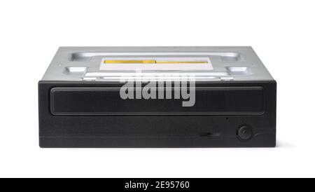 Front view of DVD-RW SATA Internal optical drive isolated on white Stock Photo