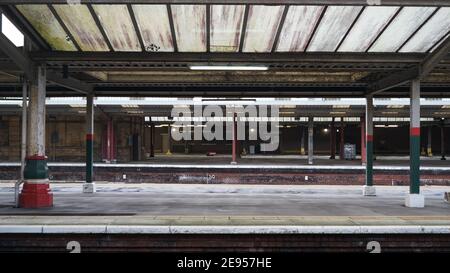 Preston railway station. Stock Photo