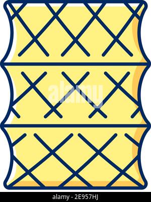 Fishnet rope net contour outline line icon black color vector ...