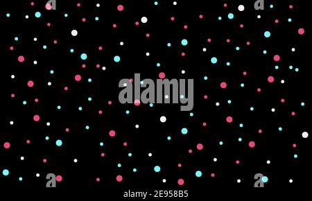 Seamless pattern. Multi-colored circles on a black background. Texture. Colored modern background in the style of the social network. Stock Vector