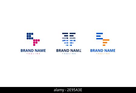 Modern letter EF E F Logo Initial Vector Template Stock Vector