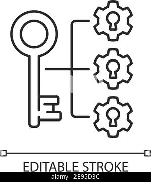 Breaking down problems linear icon Stock Vector