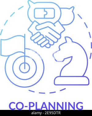Co-planning concept icon Stock Vector