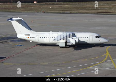 German WDL Aviation BAe 146-200 with registration D-AMGL at Cologne Bonn Airport. Stock Photo