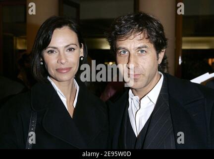 French actress Mathilda May and her husband Philippe Kelly attend the 11th Gala 'Musique Contre l'Oubli' for the benefit of Amnesty International at the Theatre des Champs Elysees in Paris on February 22, 2006. Photo by Laurent Zabulon/ABACAPRESS.COM. Stock Photo