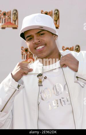 Chris Brown arriving at the 20th Annual Soul Train Music Awards in Pasadena, CA on March 4, 2006. Photo by Khayat-Nebinger/ABACAPRESS.COM Stock Photo