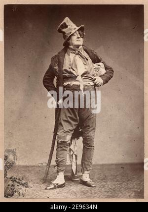 Portrait of French actor Frédérick Lemaître (1800 - 1876) in the role of Robert Macaire, 1867. Photography by Étienne Carjat (1828 - 1906). Stock Photo