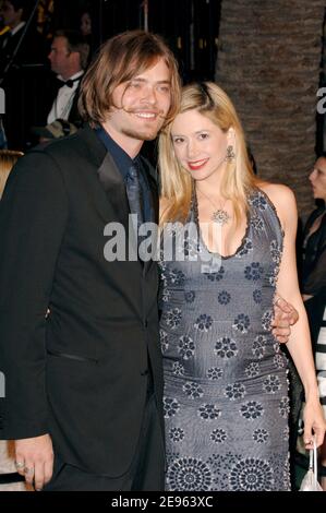 Mira Sorvino and her husband Christopher Backus arriving at the 2006 Vanity Fair Oscar Party held at Morton's in Los Angeles, CA, USA on March 5, 2006. Photo by Hahn-Khayat-Nebinger/ABACAPRESS.COM Stock Photo