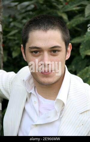 French actor Aurelien Wiik poses outside Flore Garden Hotel in Valenciennes, France during Valenciennes Film Festival on March 17, 2006. Photo by Denis Guignebourg/ABACAPRESS.COM Stock Photo