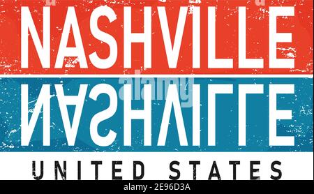 Nashville typography design vector, for t-shirt, poster and other uses Stock Vector