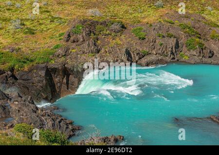 Salto Grande waterfall, Torres del Paine national park, Patagonia, Chile. Stock Photo