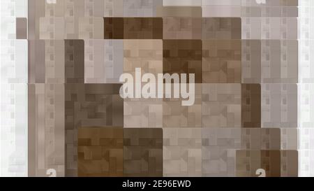 Geometric abstract background with mosaic. 3D digital illustration. Multi-colored rectangular pixelated design. Stock Photo