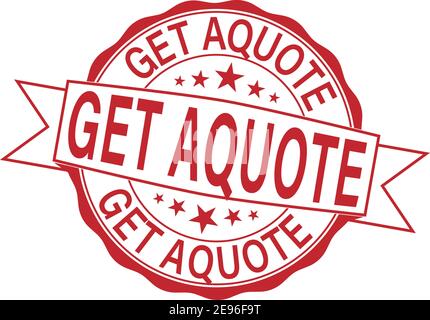 red get a quote. stamp on a white background Stock Vector
