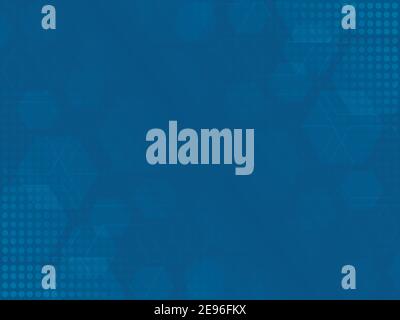 Abstract technological or medical pattern, background with dots and hexagons, blue backdrop with figures Stock Vector