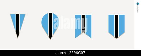Botswana flag in vertical design, vector illustration. Stock Vector