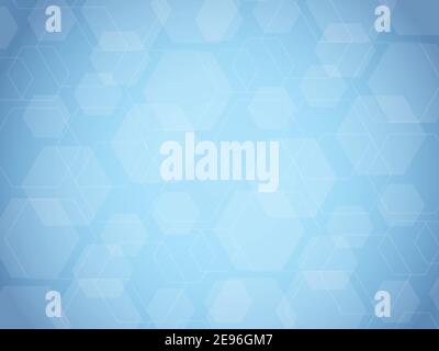 Abstract medical pattern, or technology background with hexagons, blue figures vector backdrop, wallpaper with texture Stock Vector