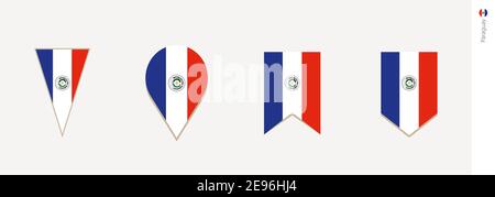 Paraguay flag in vertical design, vector illustration. Stock Vector