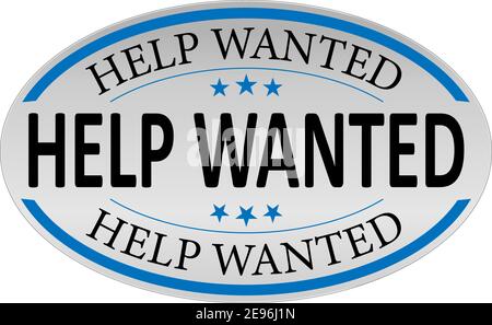 help wanted sign, emblem, label, badge,sticker. help wanted paper origami speech bubble. help wanted tag. help wanted banner. Designed for your web Stock Vector