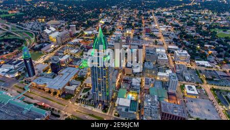 Downtown Mobile Riverside Stock Photo