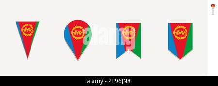 Eritrea flag in vertical design, vector illustration. Stock Vector