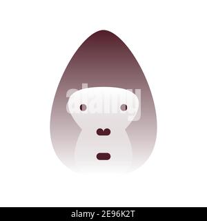 Vector monkey in gradient style. Digital art Stock Vector