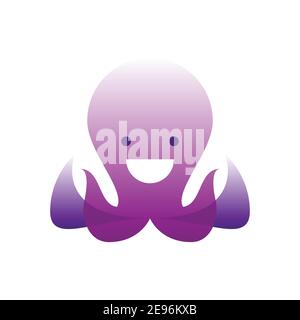 Vector optopus in gradient style. Digital art Stock Vector