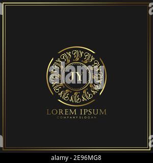 JY Initial Letter Luxury Logo template in vector for Restaurant, Royalty, Boutique, Cafe, Hotel, Heraldic, Jewelry, Fashion and other vector illustrat Stock Vector