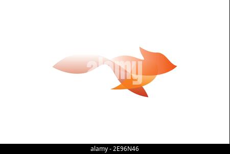 Vector fox in gradient style. Digital art Stock Vector