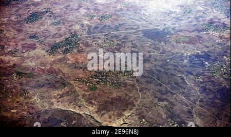 Aerial views in northern Ethiopia. Stock Photo