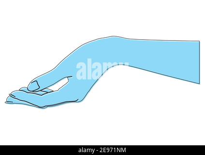 icons hands on white background, free hands holding. Stock Vector