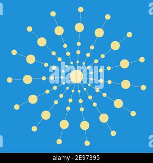 An abstract dotted burst shape background image. Stock Vector