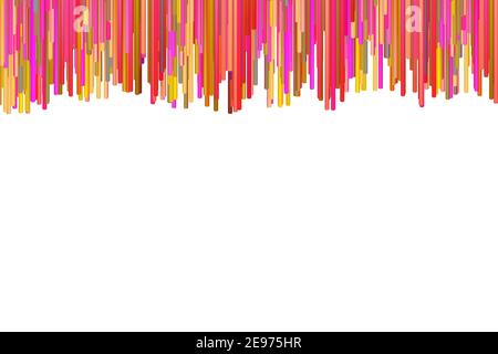 Hand drawn multicolor canvas with vertical lines. Embroidery ornament on white background. Colored thread pattern. Vector Handmade grunge texture Stock Vector