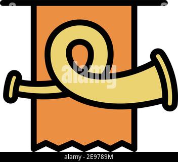 Post trumpet icon. Outline post trumpet vector icon for web design isolated on white background Stock Vector