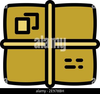 Parcel box icon. Outline parcel box vector icon for web design isolated on white background Stock Vector