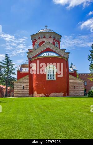 Zica monastery near Kraljevo in Serbia Stock Photo